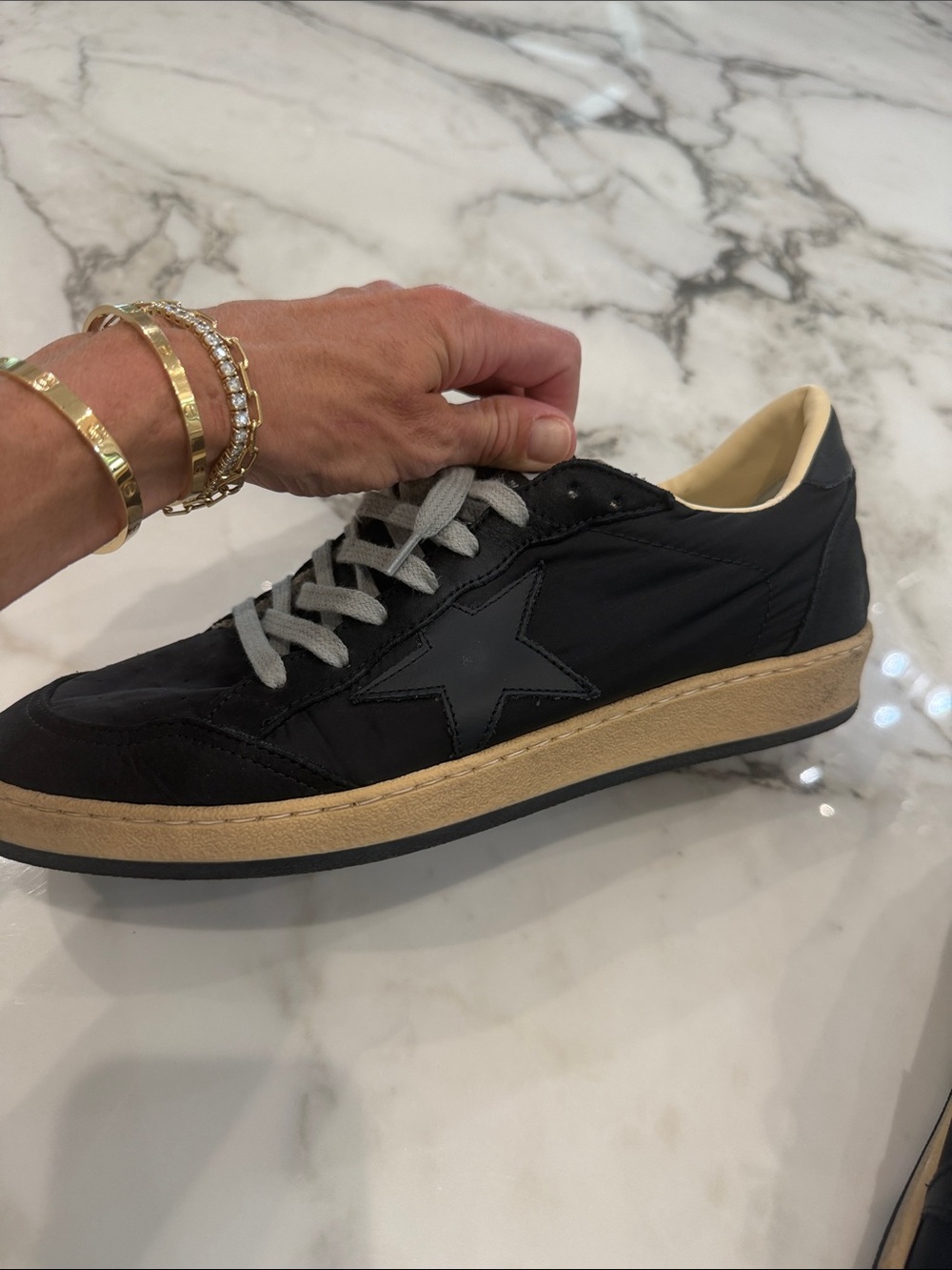 Golden Goose Ballstar Black Leather “All black” Sneaker Men’s